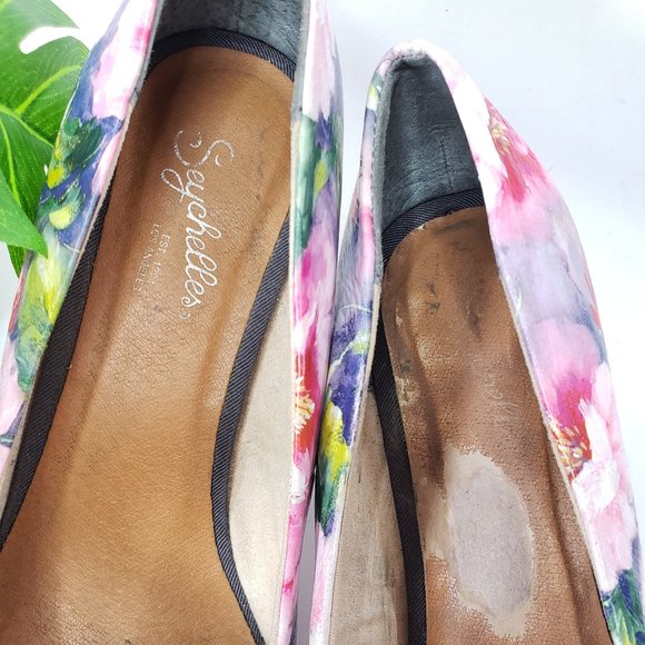 Anthropologie Seychelles Floral Leather Heels, 7 - Picture 13 of 14